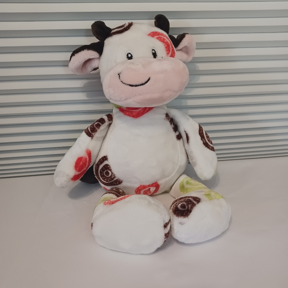 Little Miracles Bullseye White Cow Plush 16 Inch Rattle Costco Swirls Crinkle